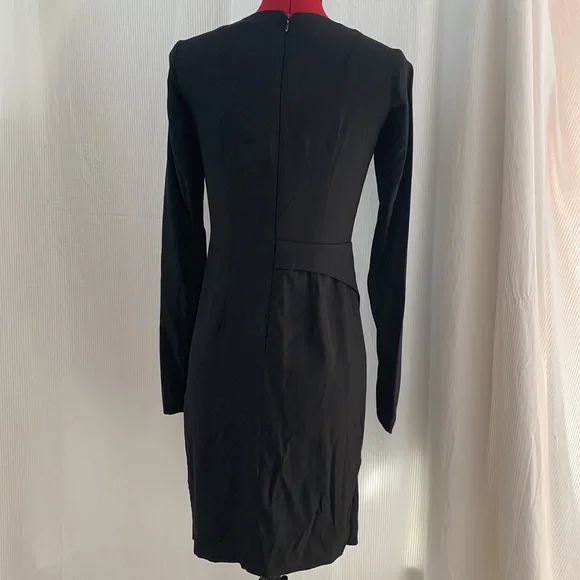 SCANLAN THEODORE Virgin Wool long sleeve black dress Size 8 - Picture 9 of 12